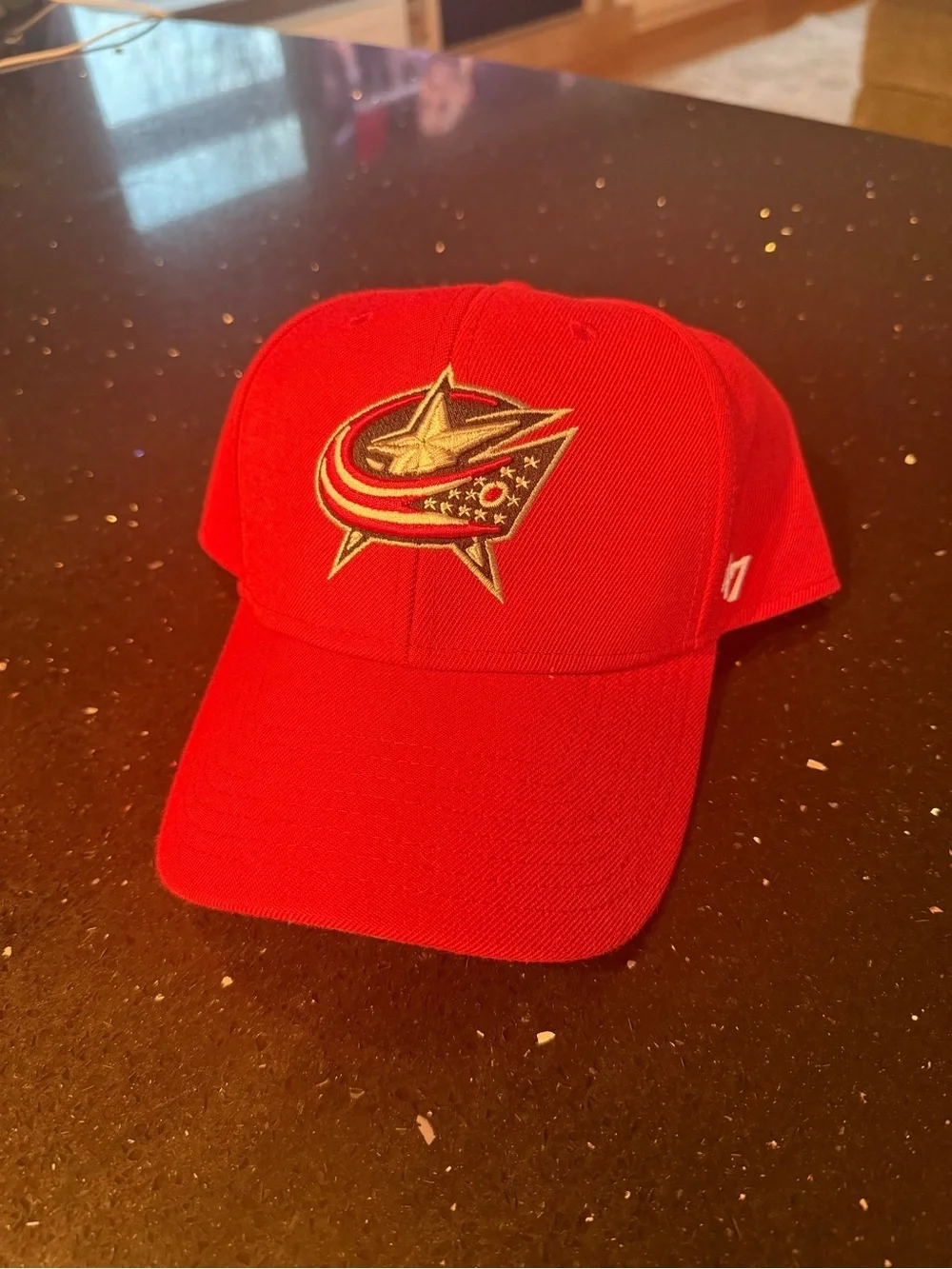 47 Brand Red Columbus Blue Jackets Adjustable Hat